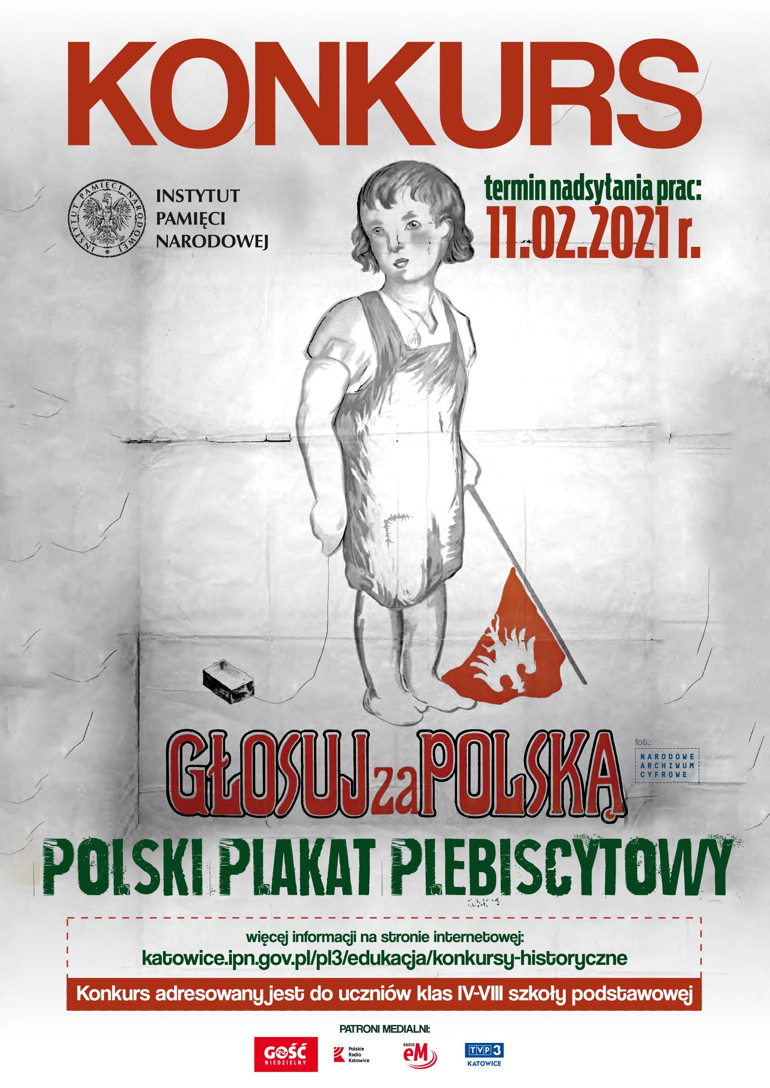 Logo - KATOWICE Konkurs plastyczny "Głosuj za Polską. Polski plakat plebiscytowy"