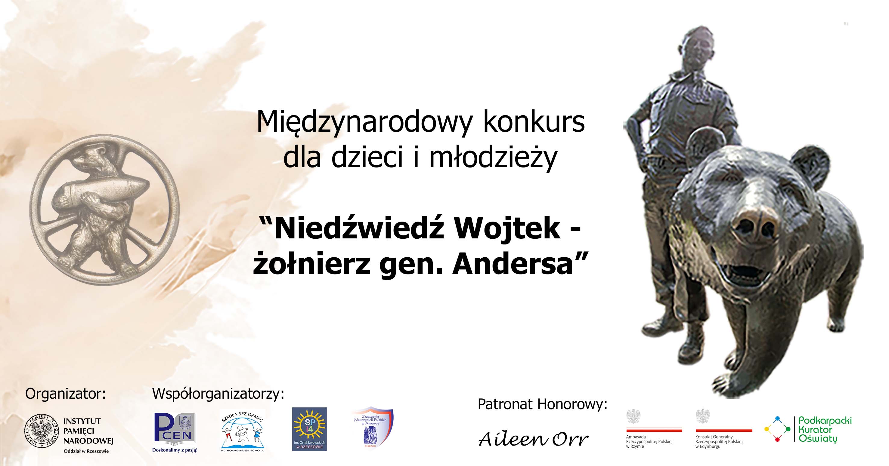 Logo - Rzeszów Konkurs Międzynarodowy Konkurs „Niedźwiedź Wojtek – żołnierz gen. Andersa”