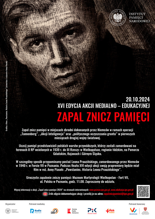 Zapal znicz pamięci - plakat