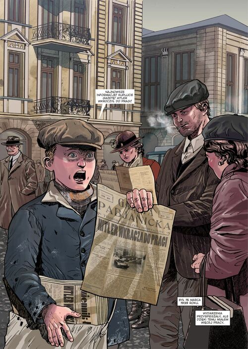 przykładowe strony komiksu