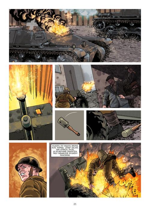 przykładowe strony komiksu