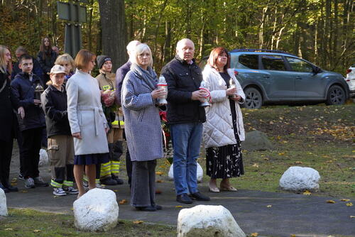 Pomnik Ofiar II Wojny Światowej w Lesie Bytyńskim w pobliżu wsi Grzebienisko (pow. szamotulski), fot. Olga Kaczmarek.