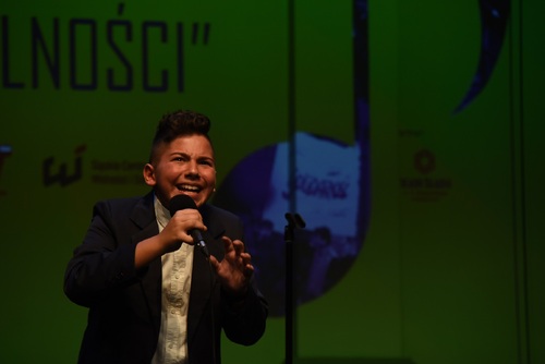 IV Festiwal Piosenki "O Wolności", wyróżniony w kategorii młodszej Kacper Przybylski, fot. K. Liszka