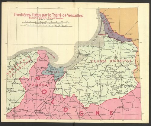 Mapa północnych terenów II RP. Fot. POLONA
