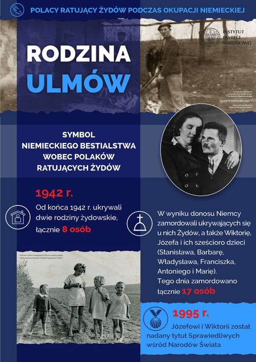 Polacy ratujących Żydów pod okupacją niemiecką- W. i J. Ulmowie