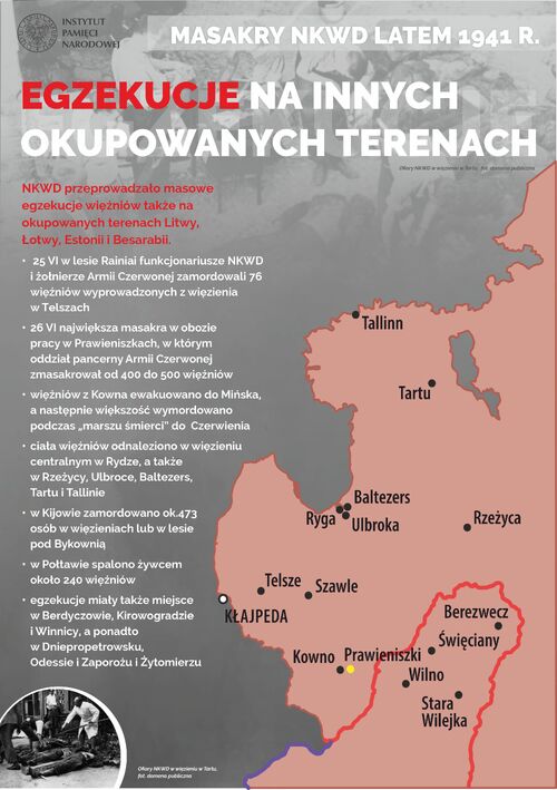 Masakry NKWD latem 1941 r. Egzekucje na innych okupowanych terenach