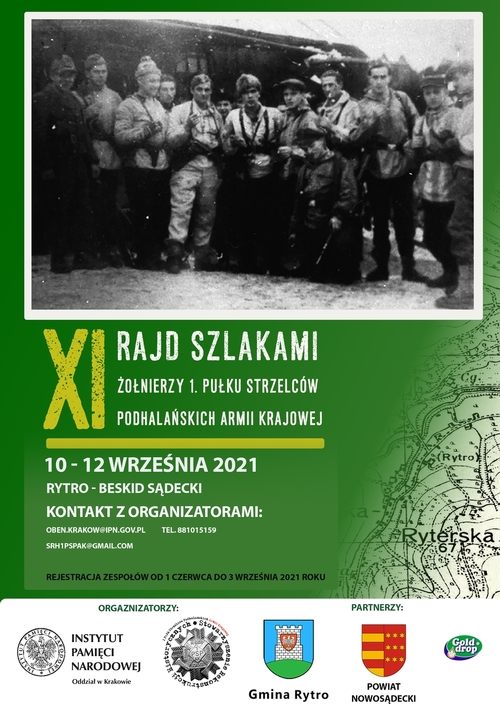 XI Rajd Szlakami Żołnierzy 1. PSP AK – Beskid Sądecki, 10-12 września 2021