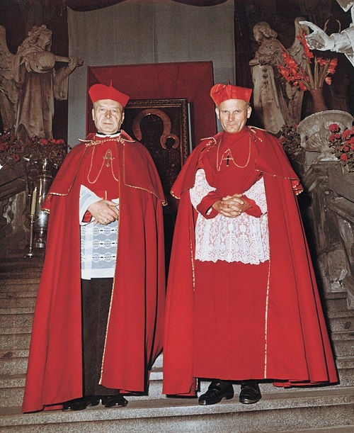 Z kardynałem Karolem Wojtyłą w czasie uroczystości ku czci Najświętszej Maryi Panny Jasnogórskiej, Jasna Góra 1967 /AIPSKW