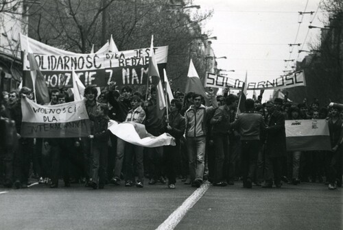 Protest w Gdyni, 1982 r. Zbiory AIPN