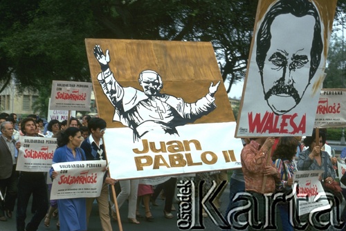 Manifestacja w Limie, 28 grudnia 1981 r. Zbiory Ośrodka KARTA
