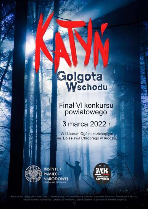 Plakat Konkurs Katyń - Golgota Wschodu 2022