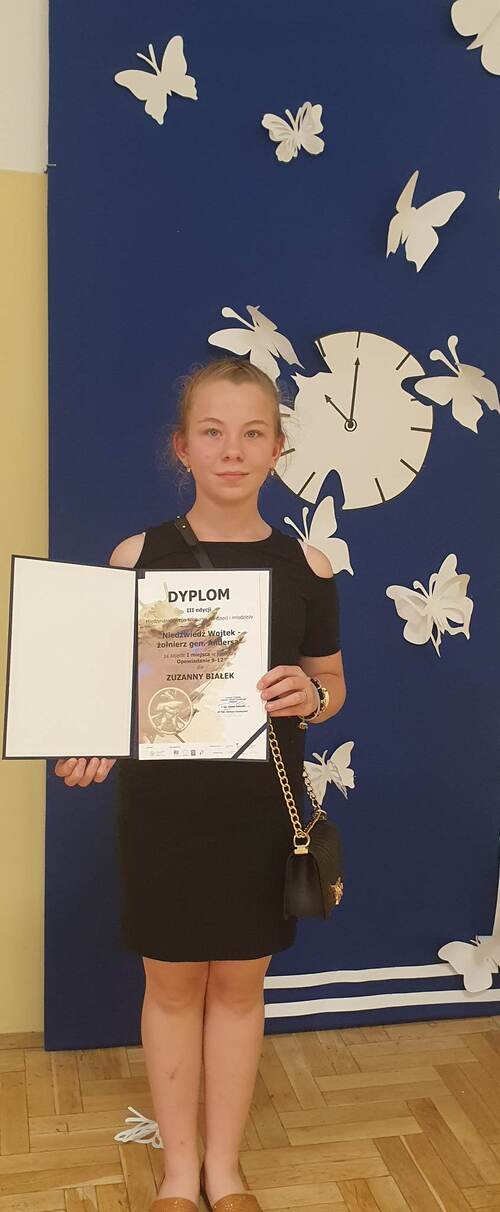 Zuzanna Białek I miejsce w kategorii Opowiadanie 9 -12 lat